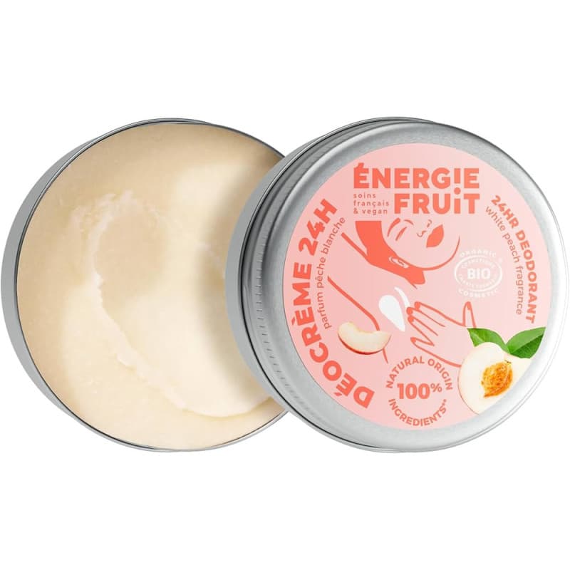 DÉO CRÈME PÊCHE BLANCHE CERTIFIÉ BIO PAR ECOCERT 45G